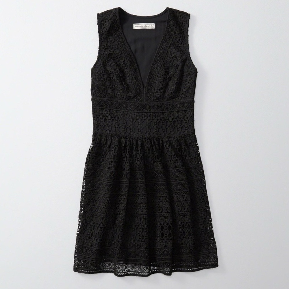 A&F lace crochet mini dress